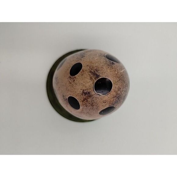 SOAPSTONE Egg with Polka Dots Mauve Pink and Black - Picture 4 of 7